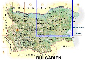 Fisica mapa de Bulgaria em alemao