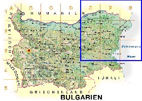 Fisica mapa de Bulgaria em alemao