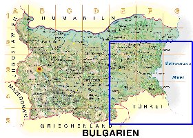 Fisica mapa de Bulgaria em alemao