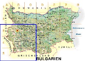 Fisica mapa de Bulgaria em alemao