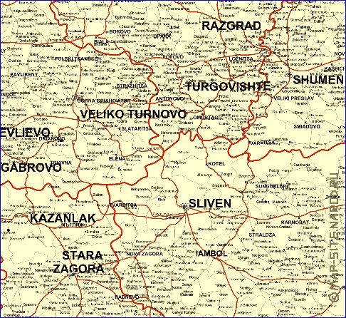 carte de Bulgarie