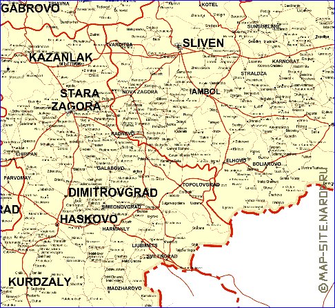 carte de Bulgarie