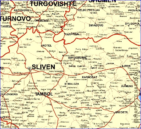 carte de Bulgarie