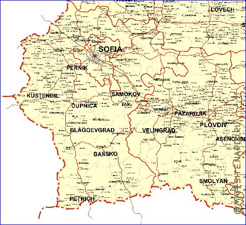 carte de Bulgarie