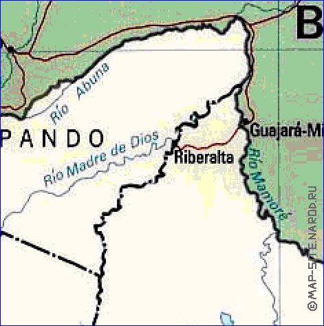 Administrativa mapa de Bolivia