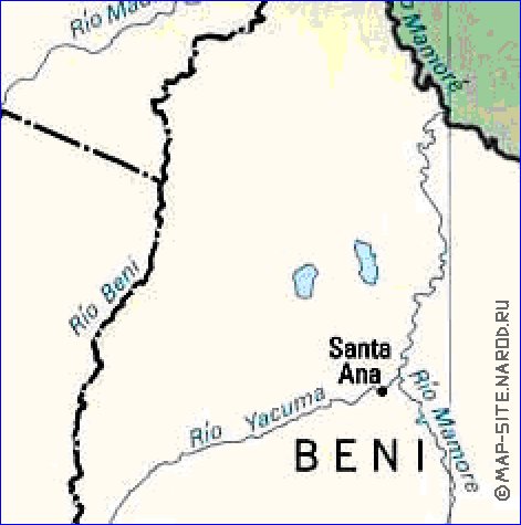 Administrativa mapa de Bolivia