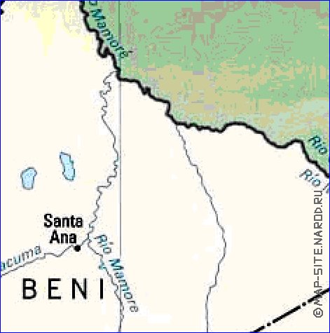 Administrativa mapa de Bolivia