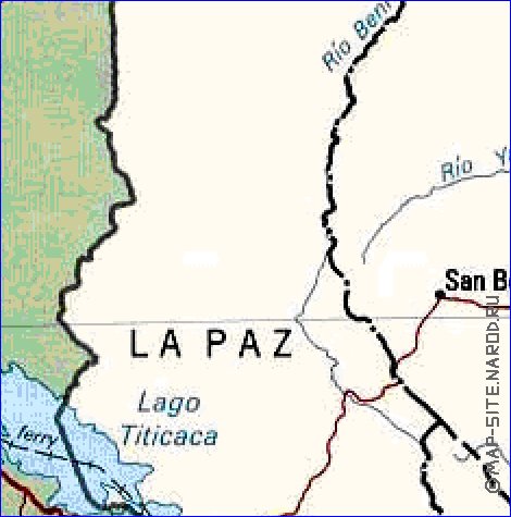 Administrativa mapa de Bolivia