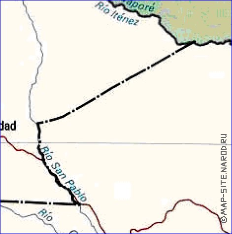 Administrativa mapa de Bolivia