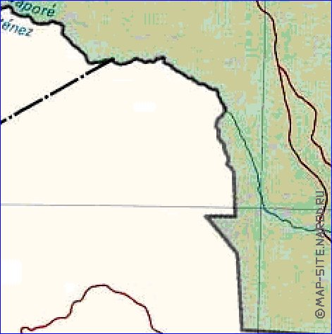 Administrativa mapa de Bolivia