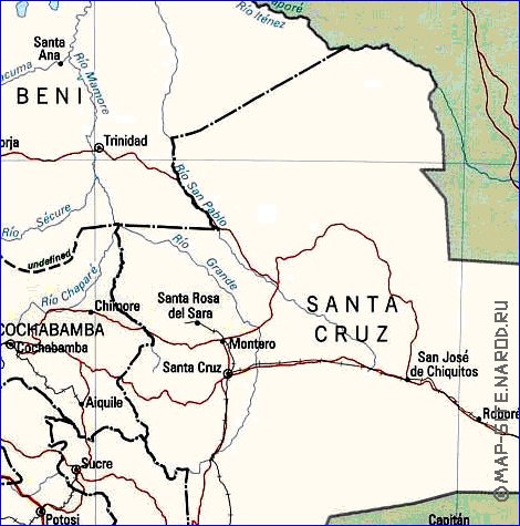 Administratives carte de Bolivie