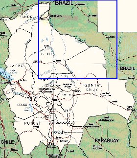Administratives carte de Bolivie