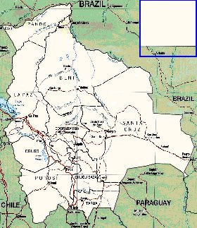 Administratives carte de Bolivie