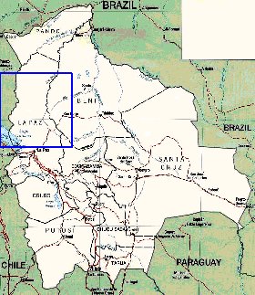 Administrativa mapa de Bolivia