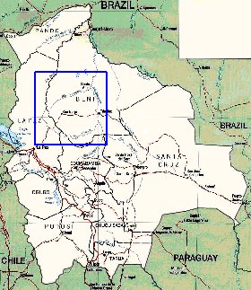 Administrativa mapa de Bolivia