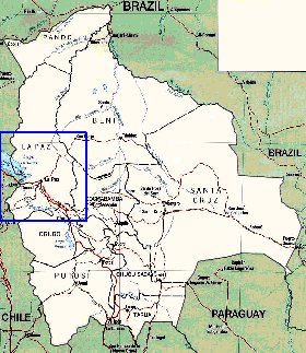 Administrativa mapa de Bolivia