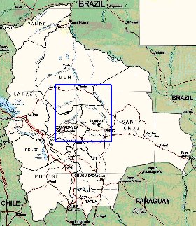 Administrativa mapa de Bolivia