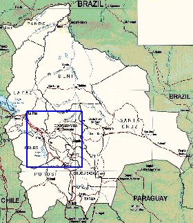 Administrativa mapa de Bolivia