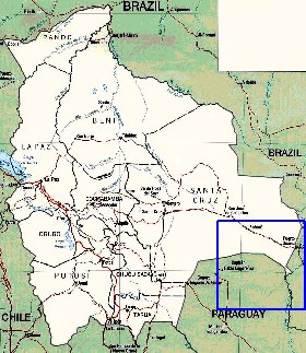 Administrativa mapa de Bolivia