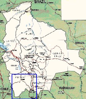 Administrativa mapa de Bolivia