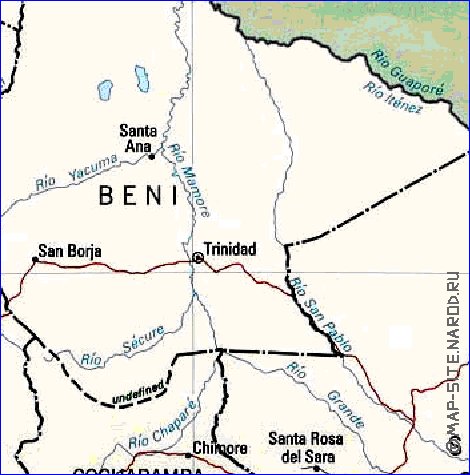 Administratives carte de Bolivie