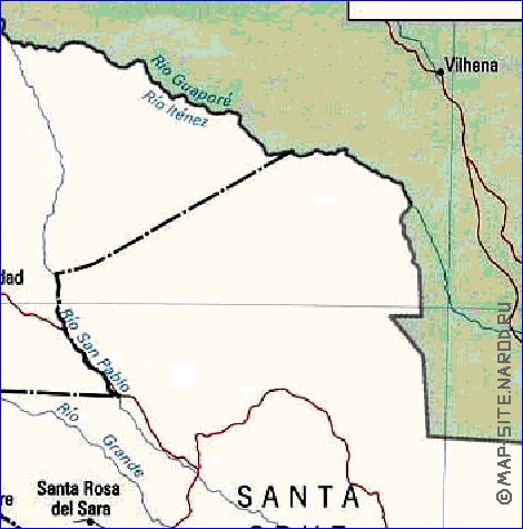 Administrativa mapa de Bolivia