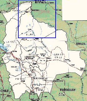 Administrativa mapa de Bolivia