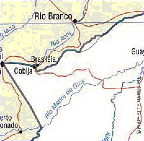 carte de Bolivie en anglais