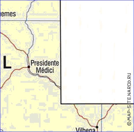 mapa de Bolivia em ingles