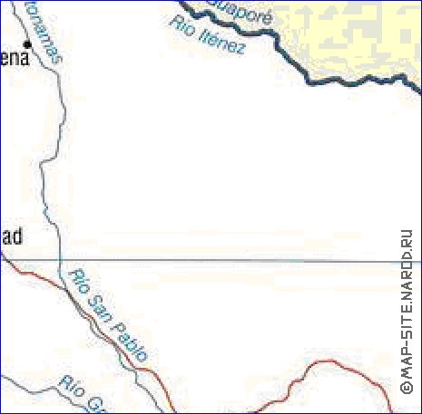 carte de Bolivie en anglais