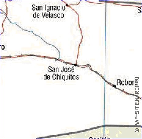 mapa de Bolivia em ingles