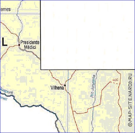 mapa de Bolivia em ingles