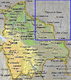 Fisica mapa de Bolivia