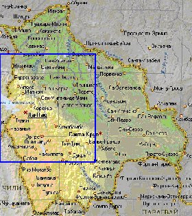 Fisica mapa de Bolivia