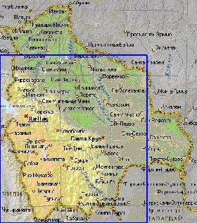 Fisica mapa de Bolivia