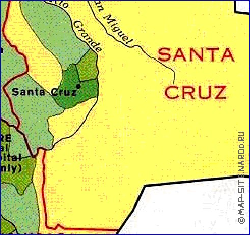 mapa de de densidade populacional Bolivia