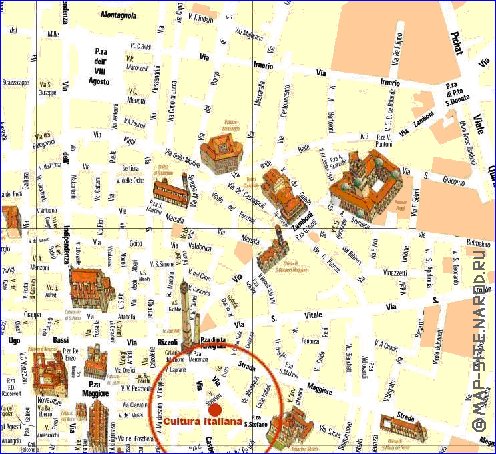 carte de Bologne en italien