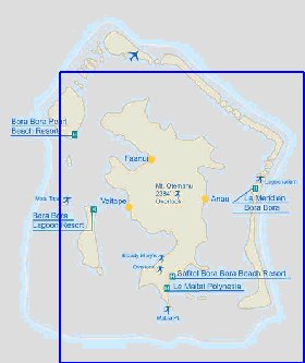 carte de Bora-Bora en anglais