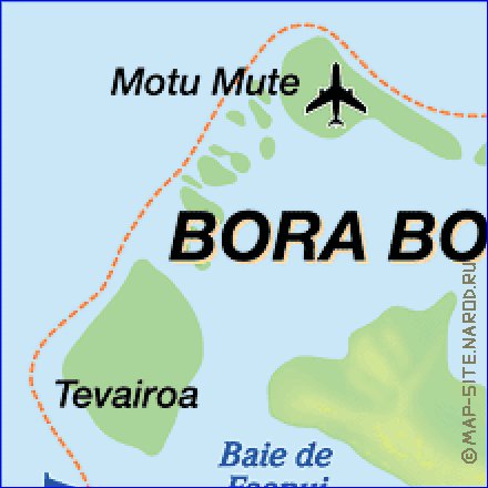 carte de Bora-Bora en allemand