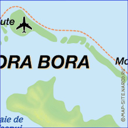 carte de Bora-Bora en allemand