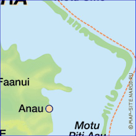 mapa de Bora Bora em alemao