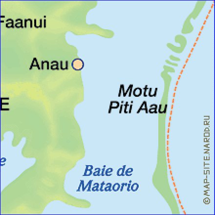 mapa de Bora Bora em alemao