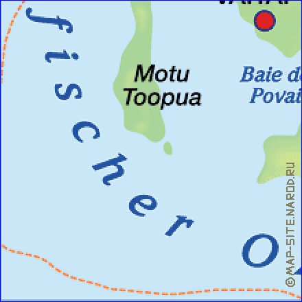 mapa de Bora Bora em alemao