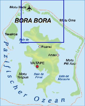 mapa de Bora Bora em alemao
