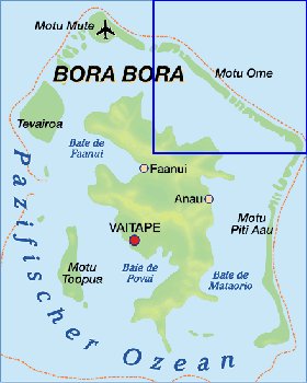 mapa de Bora Bora em alemao