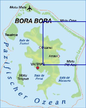 carte de Bora-Bora en allemand