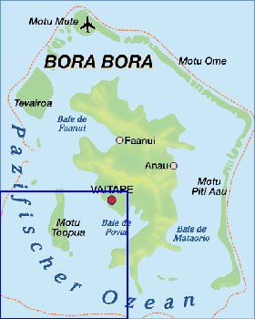 mapa de Bora Bora em alemao