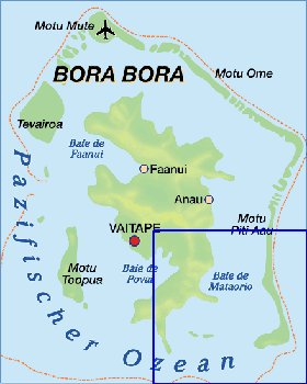 mapa de Bora Bora em alemao