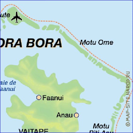 mapa de Bora Bora em alemao