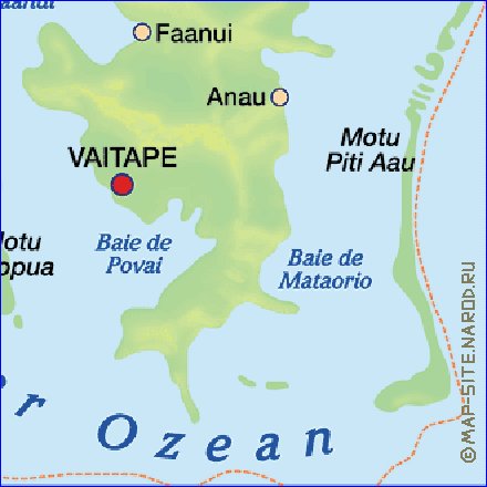 mapa de Bora Bora em alemao